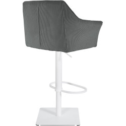 Tabouret de bar Damaso W Cord gris