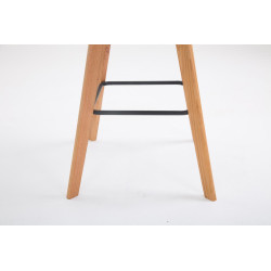 Tabouret de bar Metz en cuir artificiel Natura crème