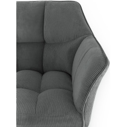 Tabouret de bar Damaso E Cord gris