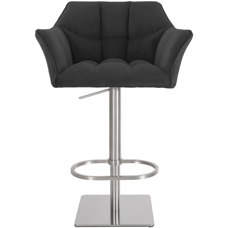 Tabouret de bar Damaso E Cord gris foncé