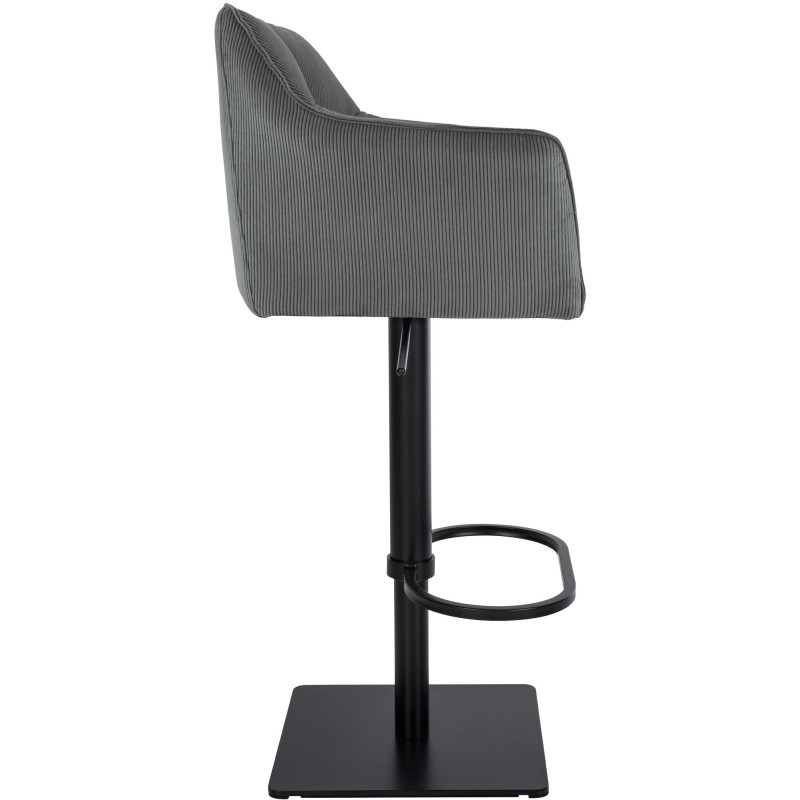 Tabouret de bar Damaso B Cord gris