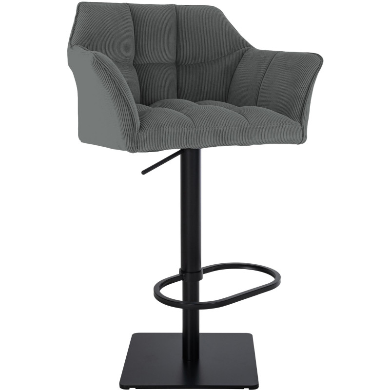 Tabouret de bar Damaso B Cord gris