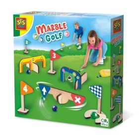 Parcours minigolf en bois - Golf de billes - Pour enfants a partir de 3 ans - Multicolore