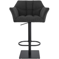 Tabouret de bar Damaso B Cord gris foncé