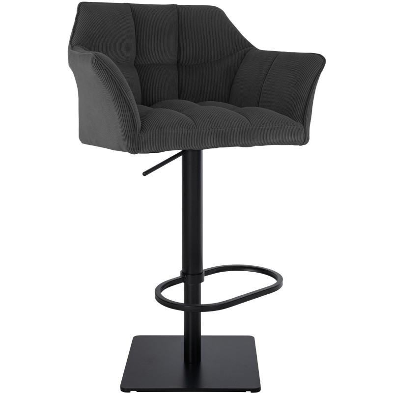 Tabouret de bar Damaso B Cord gris foncé