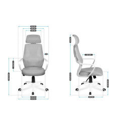 Chaise de Bureau Mark Adler MA-Manager 2.8 Blanc Gris