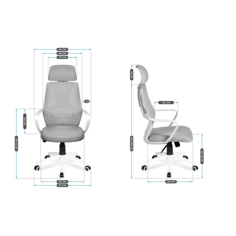 Chaise de Bureau Mark Adler MA-Manager 2.8 Blanc Gris