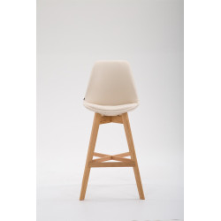 Tabouret de bar Cannes en cuir artificiel Natura crème