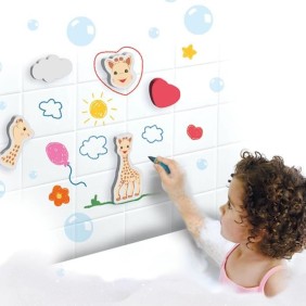 Sophie la girafe - Crayons de couleur pour le bain et formes