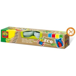 Pâte a modeler écologique SES CREATIVE 24911 - 4x90 g - Multicolore - Pays-Bas