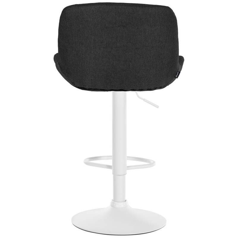 Lot de 2 tabourets de bar Solon blanc tissu noir
