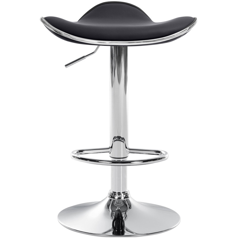 Tabouret de bar Shanghai en cuir artificiel C noir