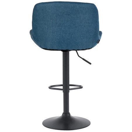 Ensemble de 2 tabourets de bar Solon, tissu noir bleu