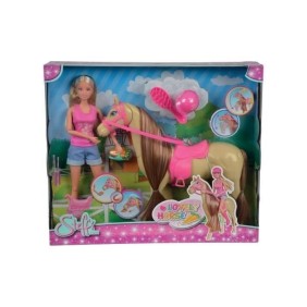 Steffi Love - Adorable Cheval avec cavaliere  et Accessoires