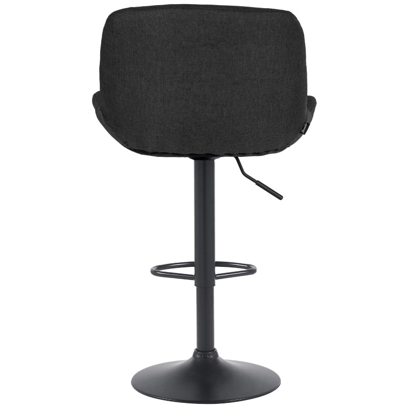 Lot de 2 tabourets de bar Solon Black tissu noir