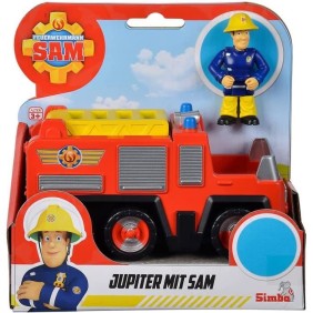 Mini véhicule Sam le Pompier - SILVERTORN - Camion Jupiter - Figurine articulée incluse - A partir de 3 ans