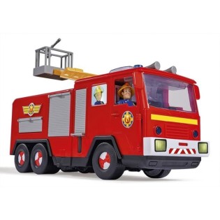 Camion Jupiter Sam le Pompier - Figurines Sam et Radar Incluses - Fonctions Sonores et Lumineuses