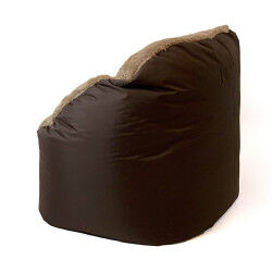 Tabouret de bar Lazio en tissu chromé noir