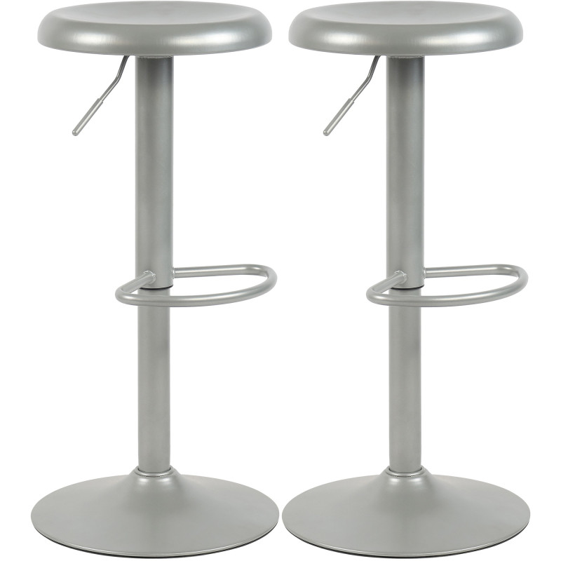 Ensemble de 2 tabourets de bar Williston argent