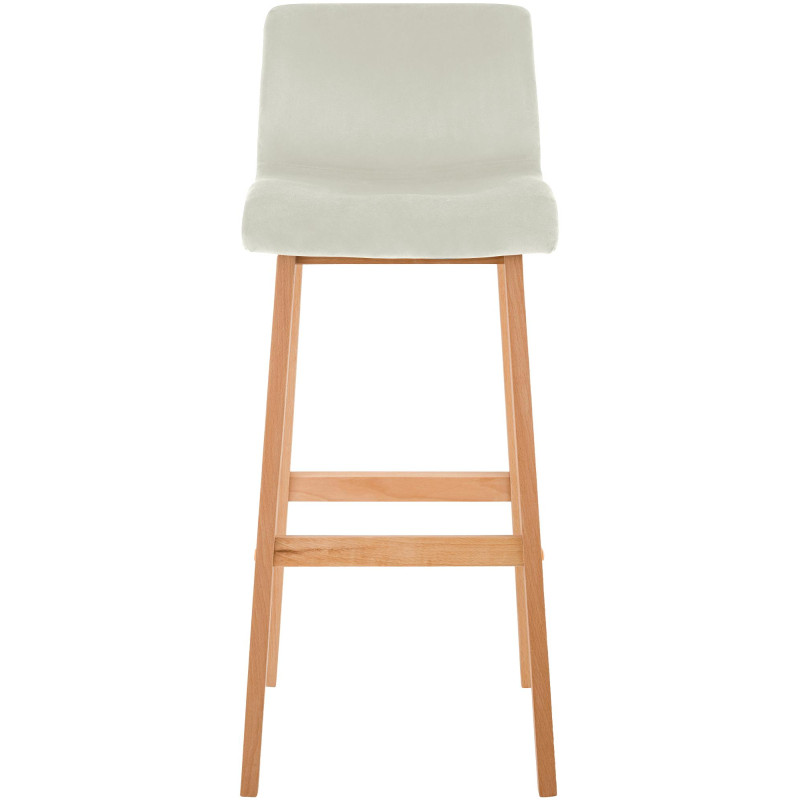 Tabouret de bar Hoover Velvet Natura Crème