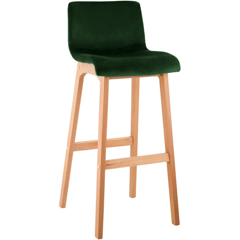 Tabouret de bar Hoover Velvet Natura vert