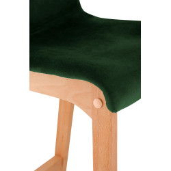 Tabouret de bar Hoover en velours Natura vert