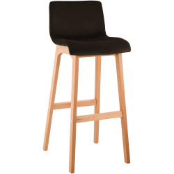 Tabouret de bar Hoover velours Natura marron