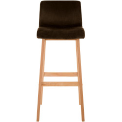 Tabouret de bar Hoover en velours Natura brun