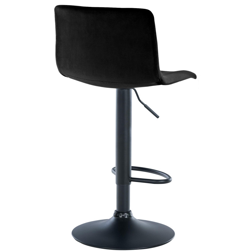 Tabouret de bar en velours Hoover B noir