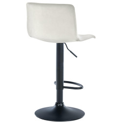 Tabouret de bar Hoover velours B crème