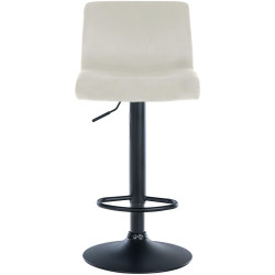 Tabouret de bar Hoover velours B crème