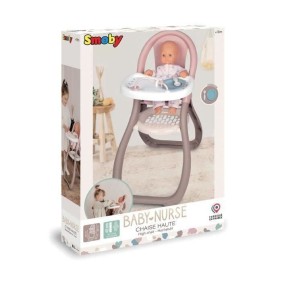 SMOBY - Baby Nurse Chaise haute pour poupon jusqu'a 42cm (non inclus) - Fabriqué en France