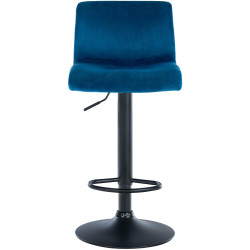 Tabouret de bar Hoover velours B bleu
