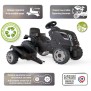 Tracteur a pédales Farmer XL + Remorque - SMOBY - Noir - 90% Plastique recyclé- Siege ajustable - Capot ouvrant - Volant avec