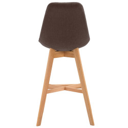 Lot de 2 tabourets de bar Cannes tissu marron natura