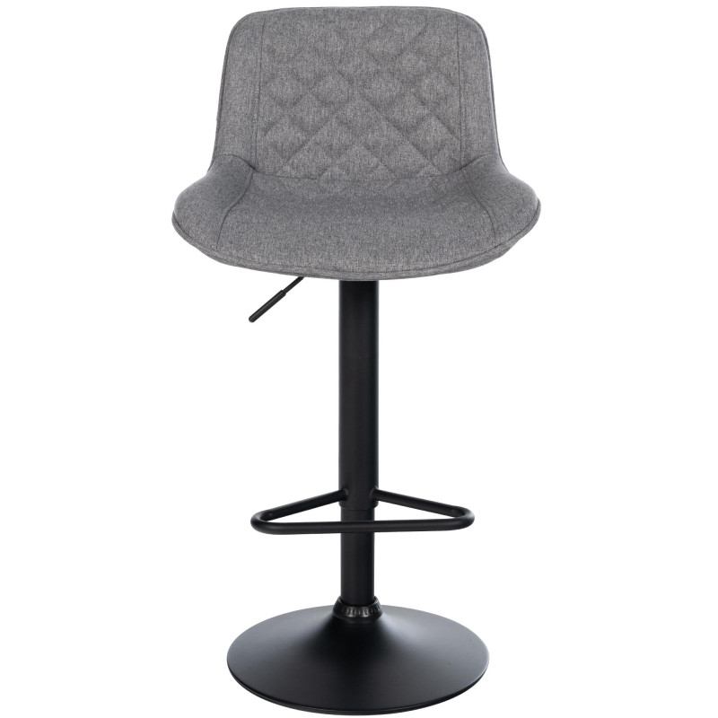 Ensemble de 2 tabourets de bar en tissu Kasson gris foncé