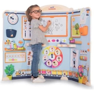 SMOBY SCHOOL - Salle de classe Smoby -Triptyque avec tubes en métal et 4 pieds - des 3 ans