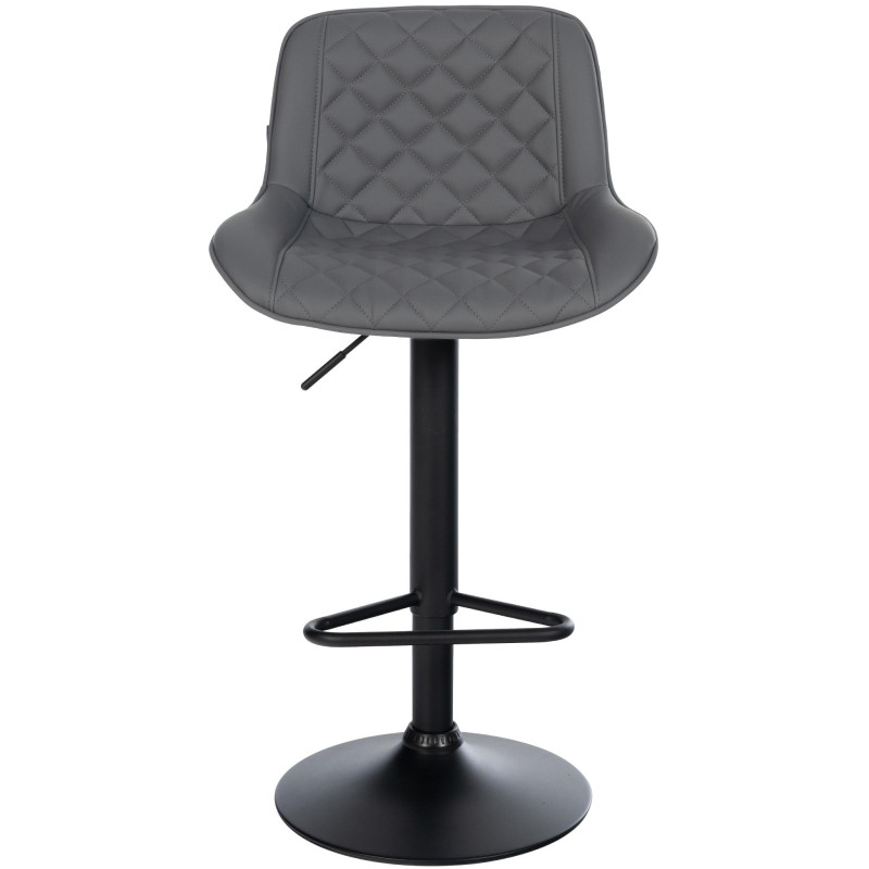 Ensemble de 2 tabourets de bar Kasson en similicuir gris