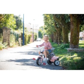 Tricycle évolutif enfant Smoby Balade Plus - Rose