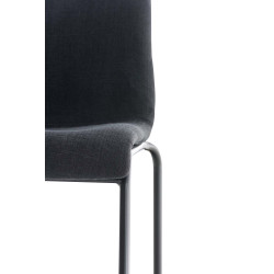 Tabouret de bar Hoover tissu 4 pieds structure e noir