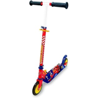 Smoby - Cars - Patinette 2 roues pliable - Strucure métale - Trottinette avec guidon réglable