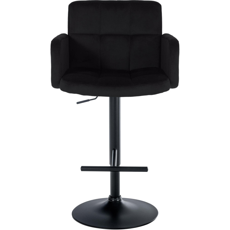 Lot de 2 tabourets de bar Los Angeles velours noir