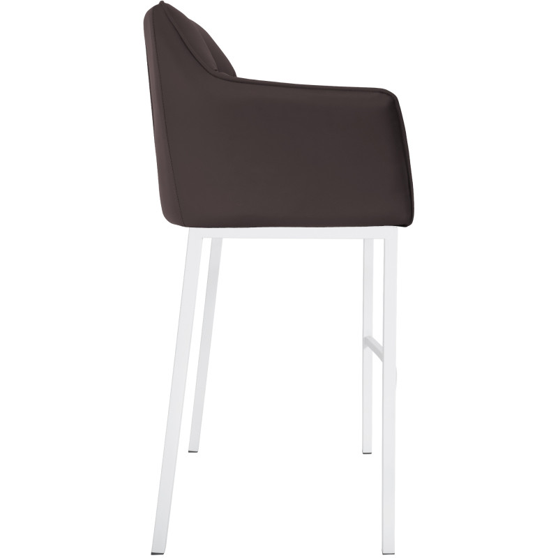 Tabouret de bar Damaso avec structure à 4 pieds, brun