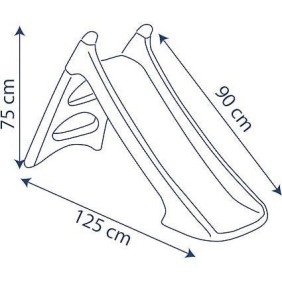 Smoby - Toboggan XS Pat' Patrouille - Glisse 90cm - H 75cm - Fabriqué en France