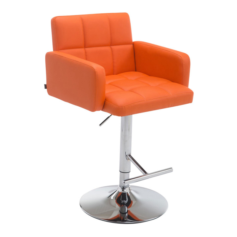 Tabouret de bar Los Angeles simili cuir C orange