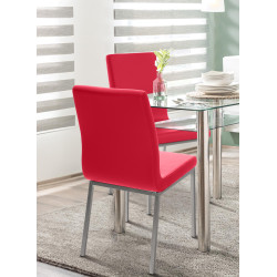 Chaise de salle à manger Colmar rouge