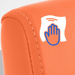 Chaise de salle à manger Colmar orange