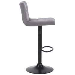 Lot de 2 tabourets de bar en velours Feni gris