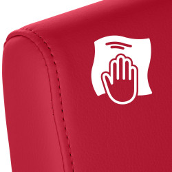 Chaise de salle à manger Belfort rouge