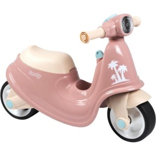 Smoby - Porteur scooter Rose - Coffre a Jouets - Roues silencieuses Dés 2ans